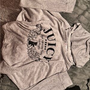 Juicy Couture Light Gray Graphic Hoodie